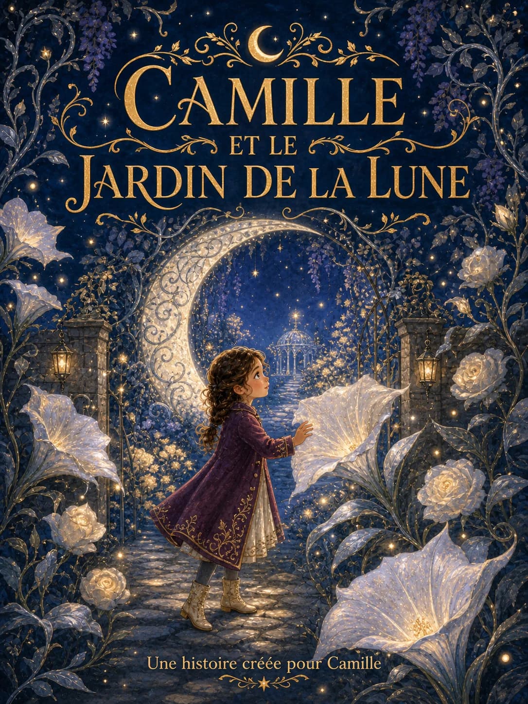 Couverture du livre personnalisé Camille et le Jardin de la Lune
