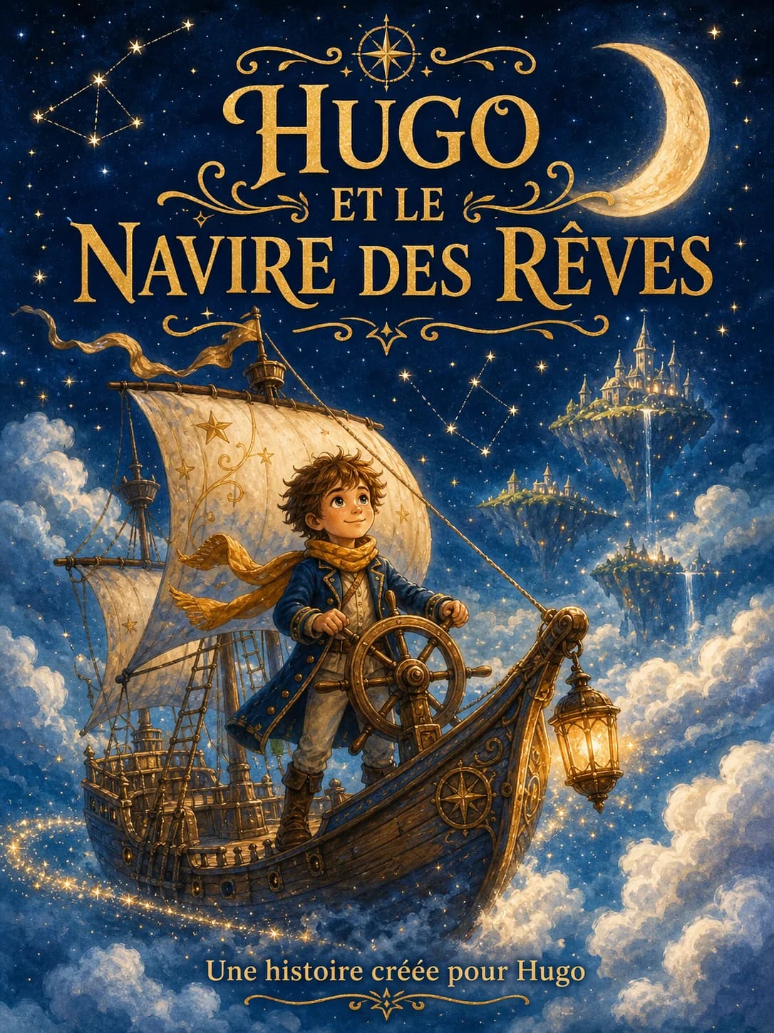 Couverture du livre personnalisé Hugo et le Navire des Rêves